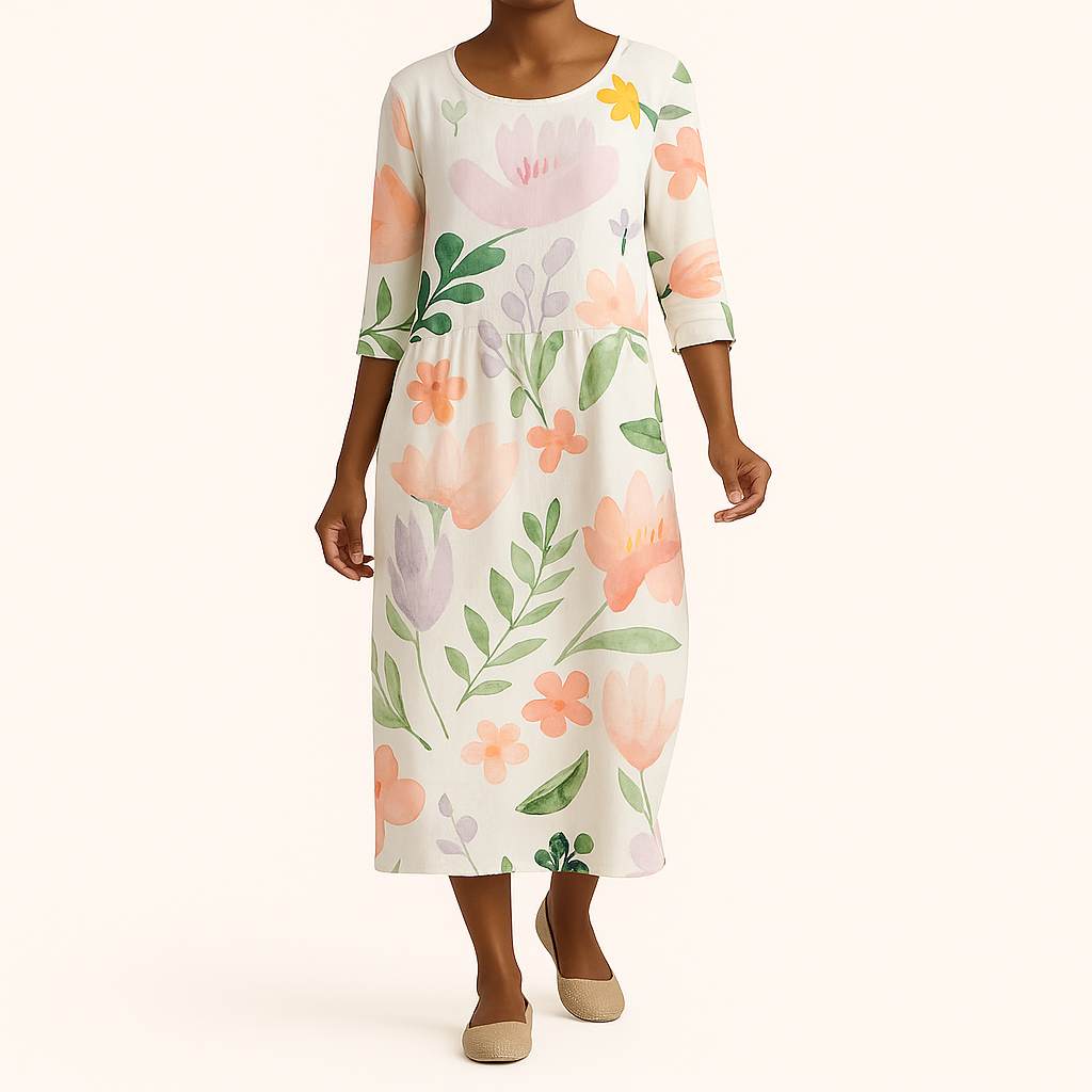 Damen Fließendes Ärmelloses Midi-Kleid – Leichtes Elegantes Design