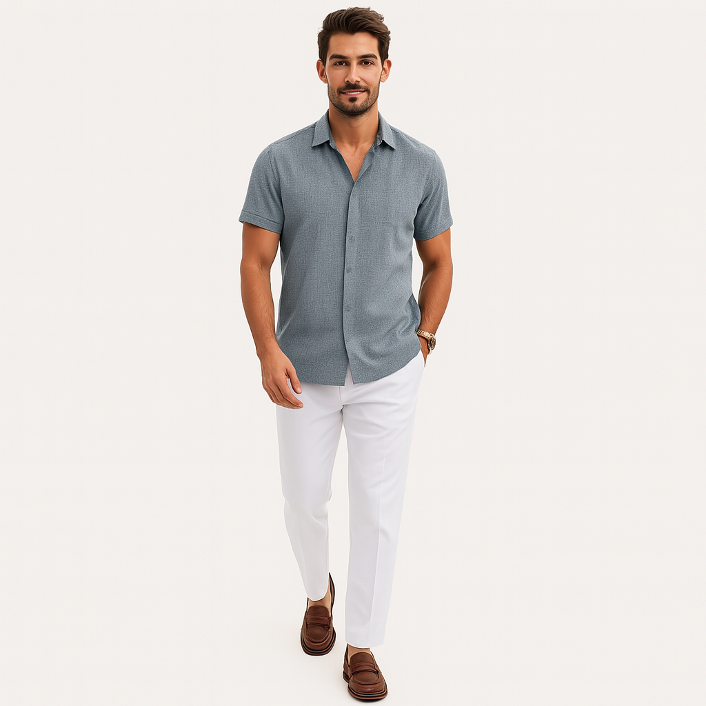 Herren Pierre Leinenhemd – Leichtes Sommer-Freizeithemd