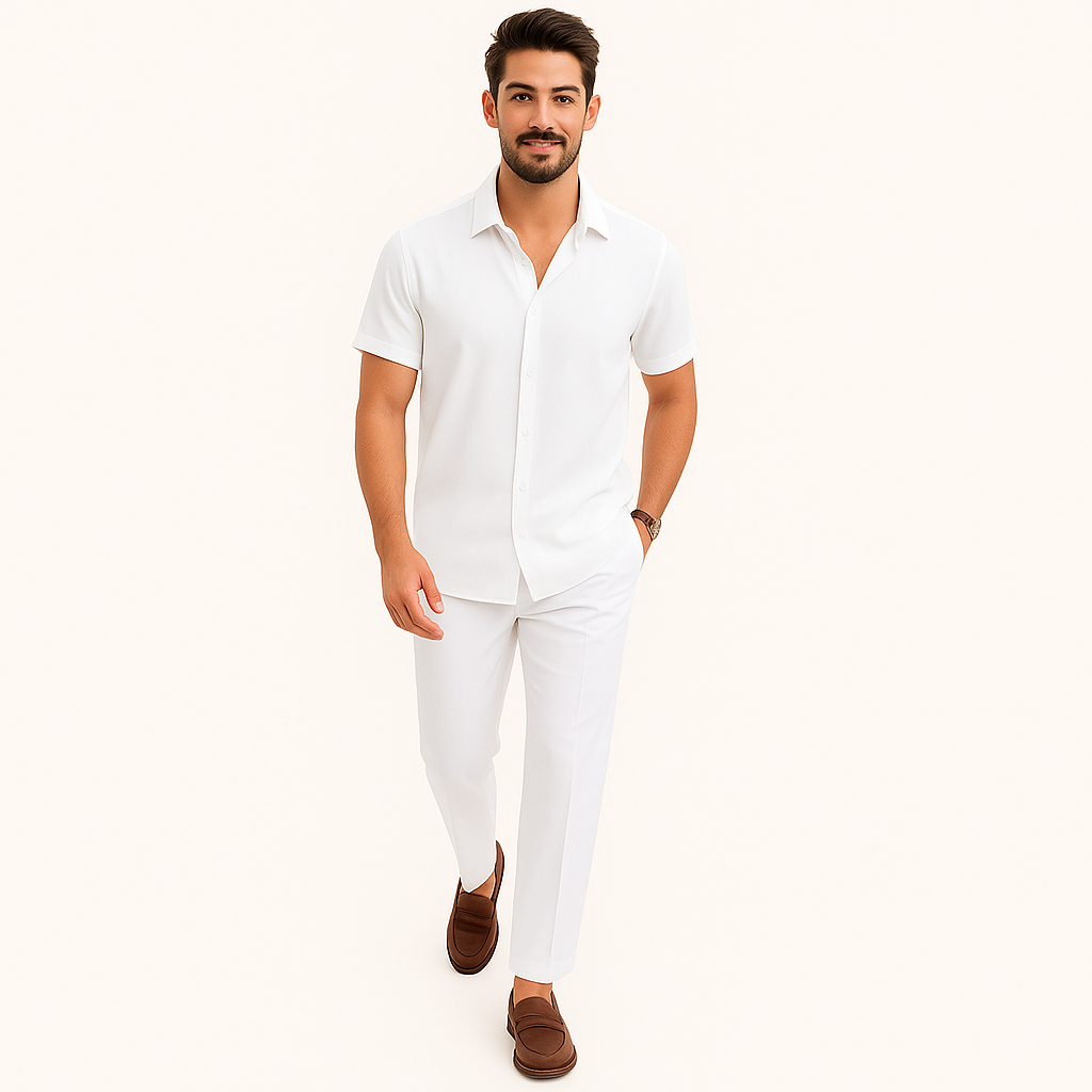 Herren Pierre Leinenhemd – Leichtes Sommer-Freizeithemd