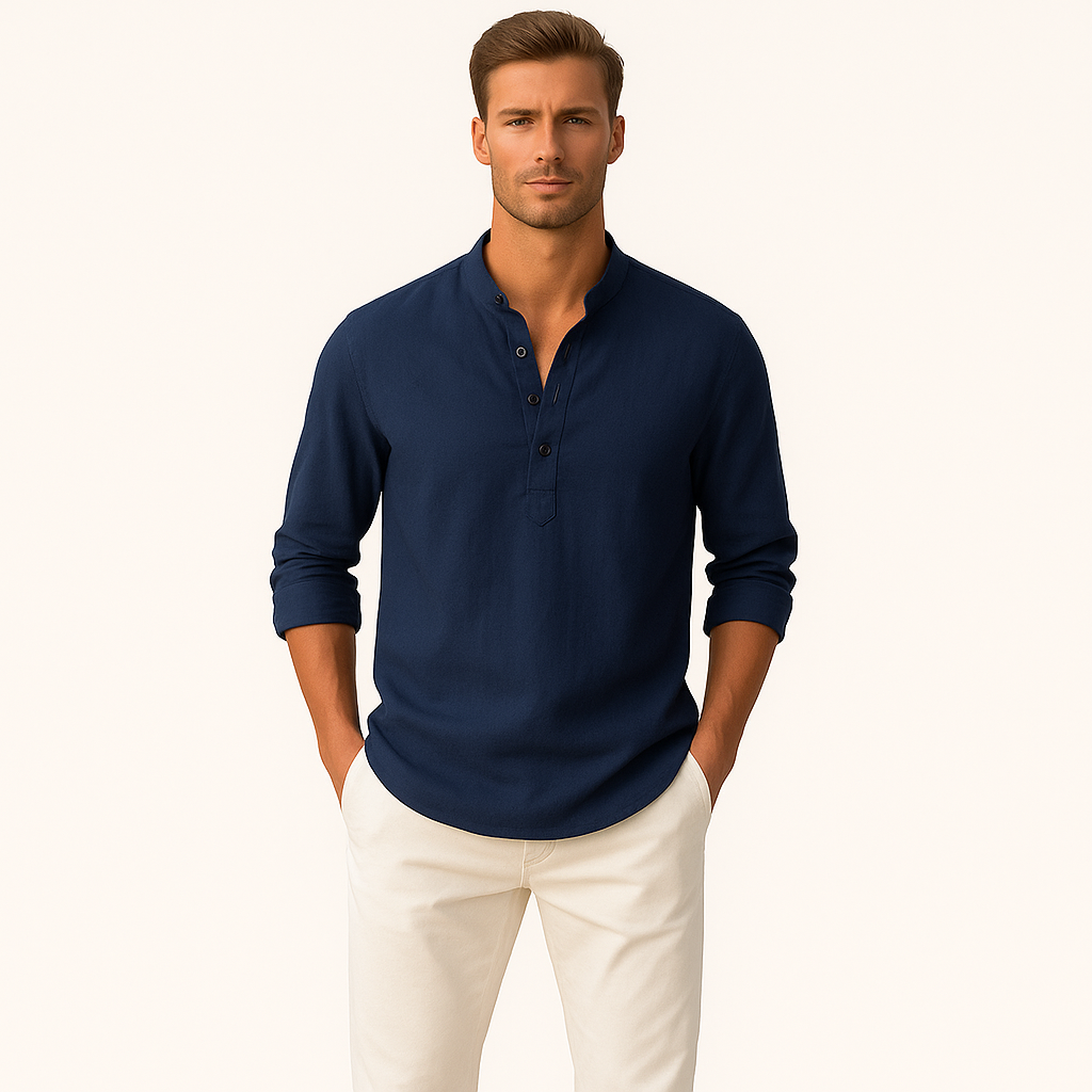 Men’s Linen Casual Beach Shirt – Lightweight Short‑Sleeve Holiday Top