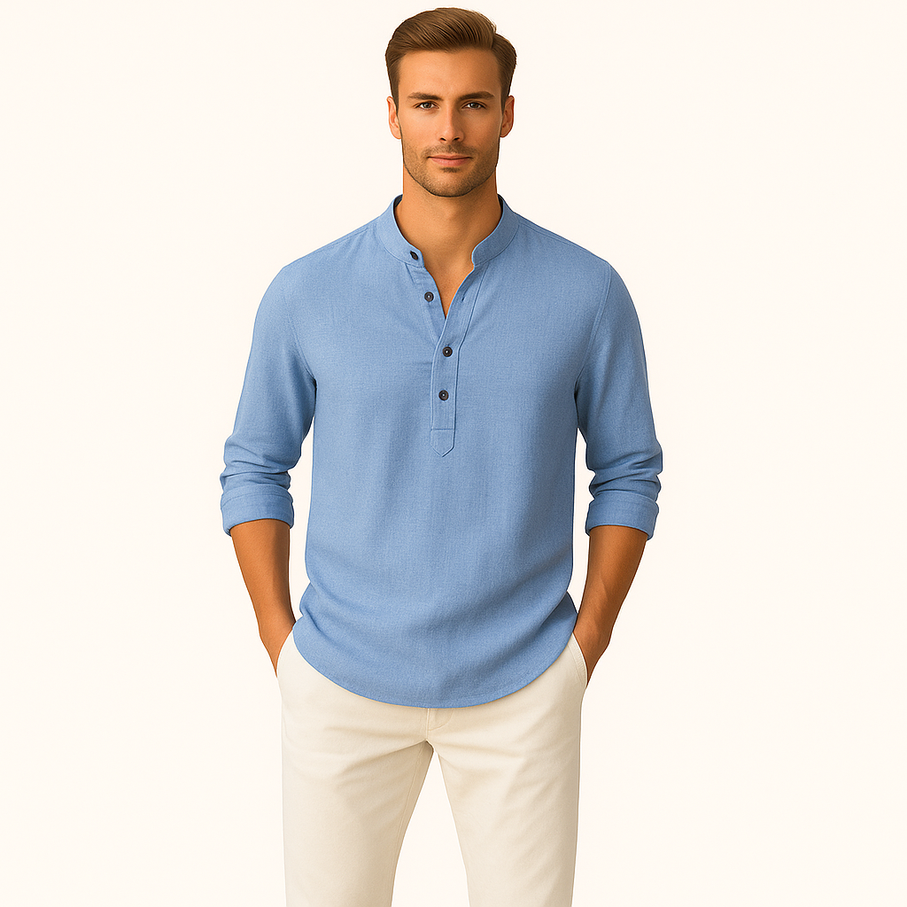 Men’s Linen Casual Beach Shirt – Lightweight Short‑Sleeve Holiday Top