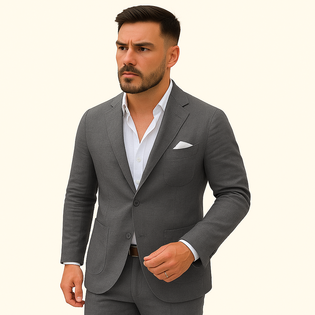 Men’s Linen Blazer Jacket – Lightweight Tailored Summer Blazer