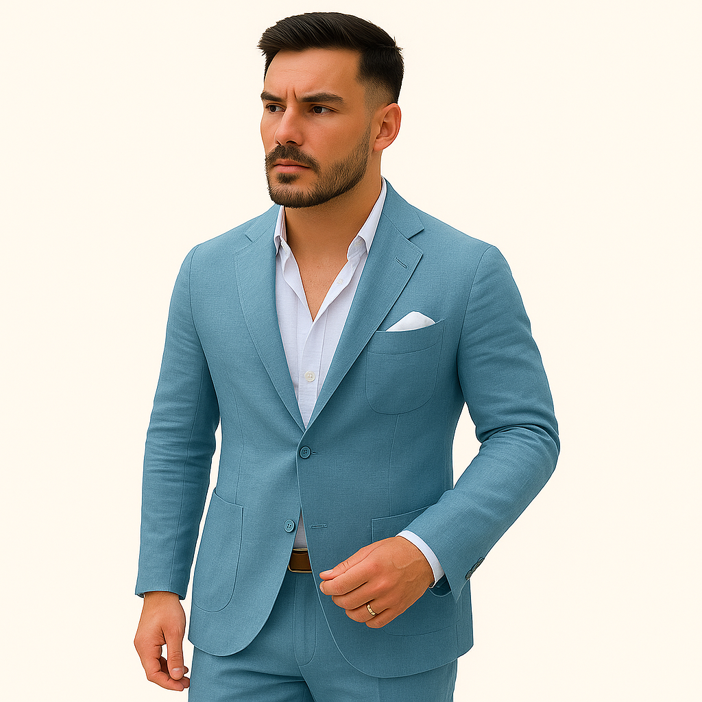 Men’s Linen Blazer Jacket – Lightweight Tailored Summer Blazer