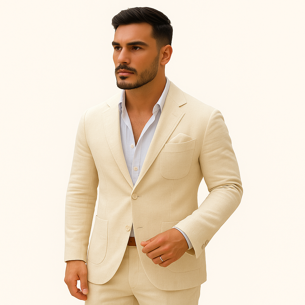 Men’s Linen Blazer Jacket – Lightweight Tailored Summer Blazer