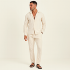 Herren Leinen-Lounge-Set – Leichte, entspannte Sommer-Loungewear