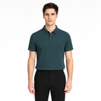 Herren-Seiden-Poloshirt – Kurzarm-Mesh-Stil Sommeroberteil