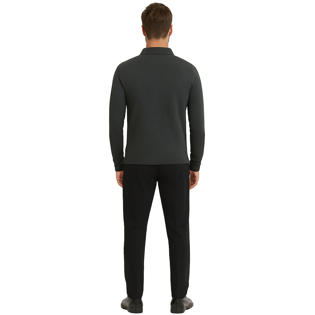 Herren-Seiden-Poloshirt – Kurzarm-Mesh-Stil Sommeroberteil
