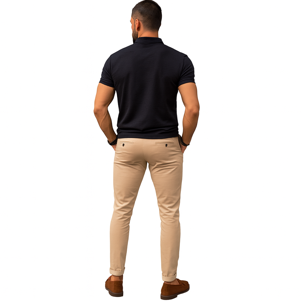 Herren-Poloshirt mit Knopfleiste – Kurzarm-Sommer-Casual-Oberteil