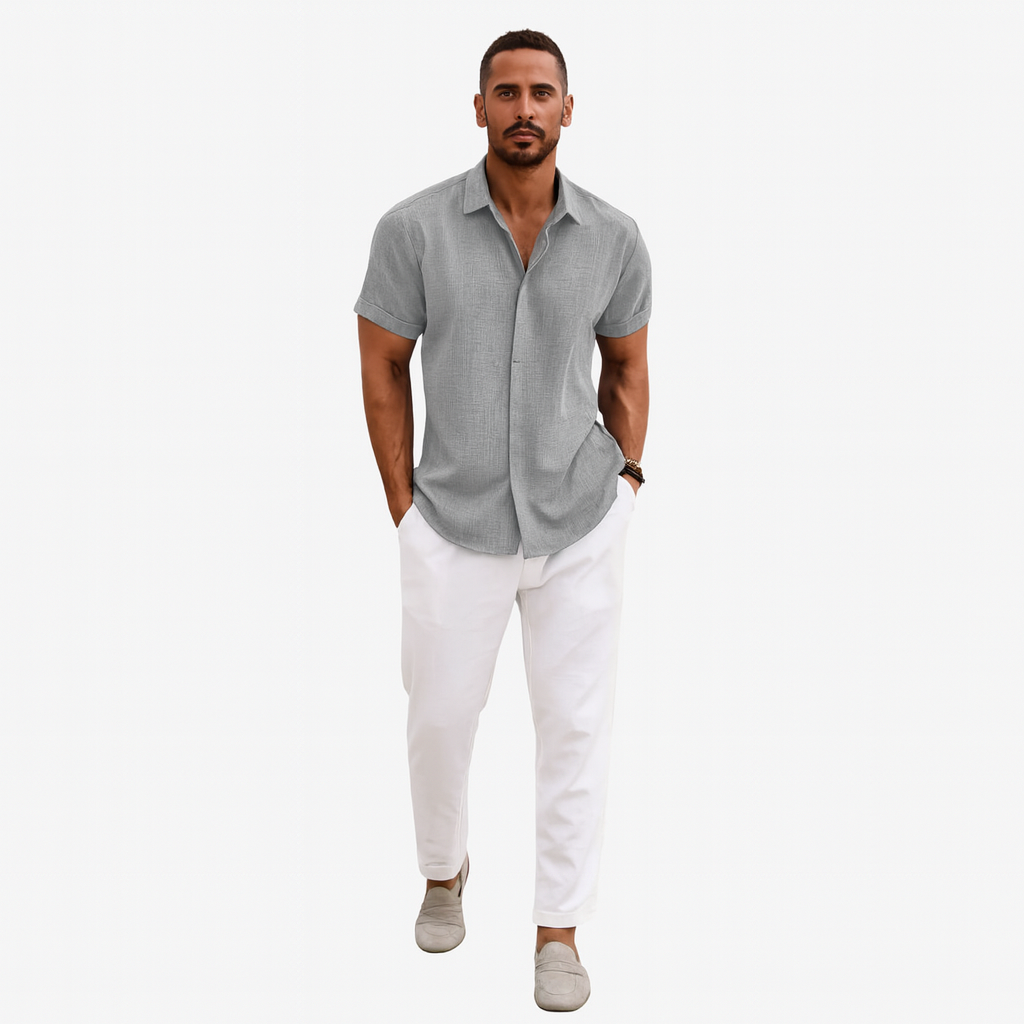 Herren Kurzarmhemd – Smart-Casual Sommer Button-Up