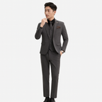 Herren 3-teiliger Anzug mit Reversjacke, Weste und Hose