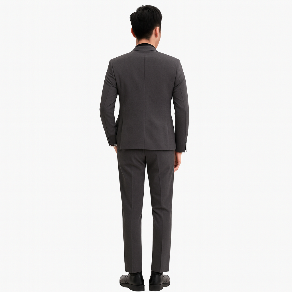 Herren 3-teiliger Anzug mit Reversjacke, Weste und Hose