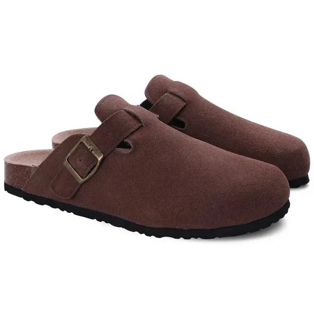 Herren Wildleder Clogs – Slip-On, rücklose Loafer für Freizeitkleidung
