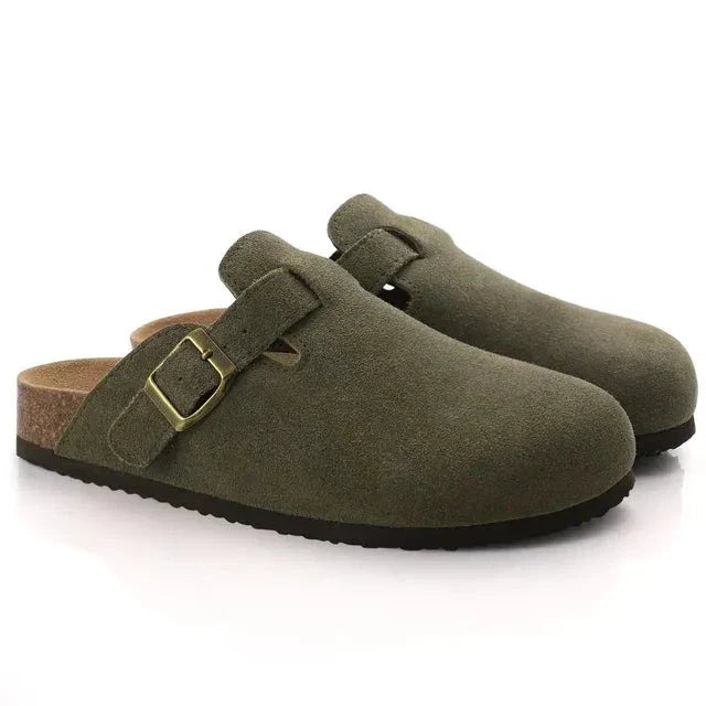 Herren Wildleder Clogs – Slip-On, rücklose Loafer für Freizeitkleidung