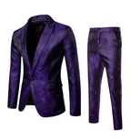 Herren 2-teiliger Anzug mit Jacke mit Notch-Kragen und passender Hose