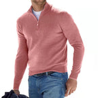 Herren Halbarm-Pullover mit langen Ärmeln für den Freizeitlook