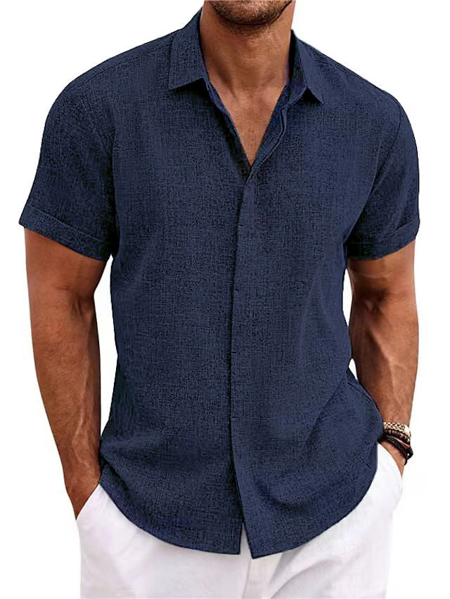Herren Kurzarmhemd – Smart-Casual Sommer Button-Up