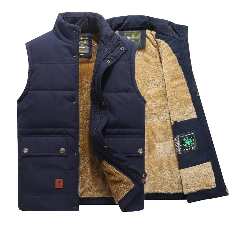 Herren Ärmellose Weste mit Reißverschluss für lässiges Layering