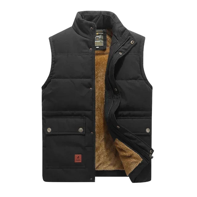Herren Ärmellose Weste mit Reißverschluss für lässiges Layering