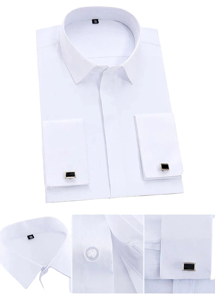 Herren-Dressshirt mit französischen Manschetten – Klassisch