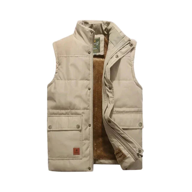 Herren Ärmellose Weste mit Reißverschluss für lässiges Layering