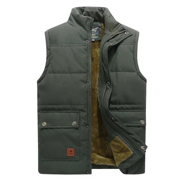 Herren Ärmellose Weste mit Reißverschluss für lässiges Layering