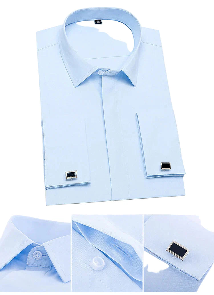 Herren-Dressshirt mit französischen Manschetten – Klassisch