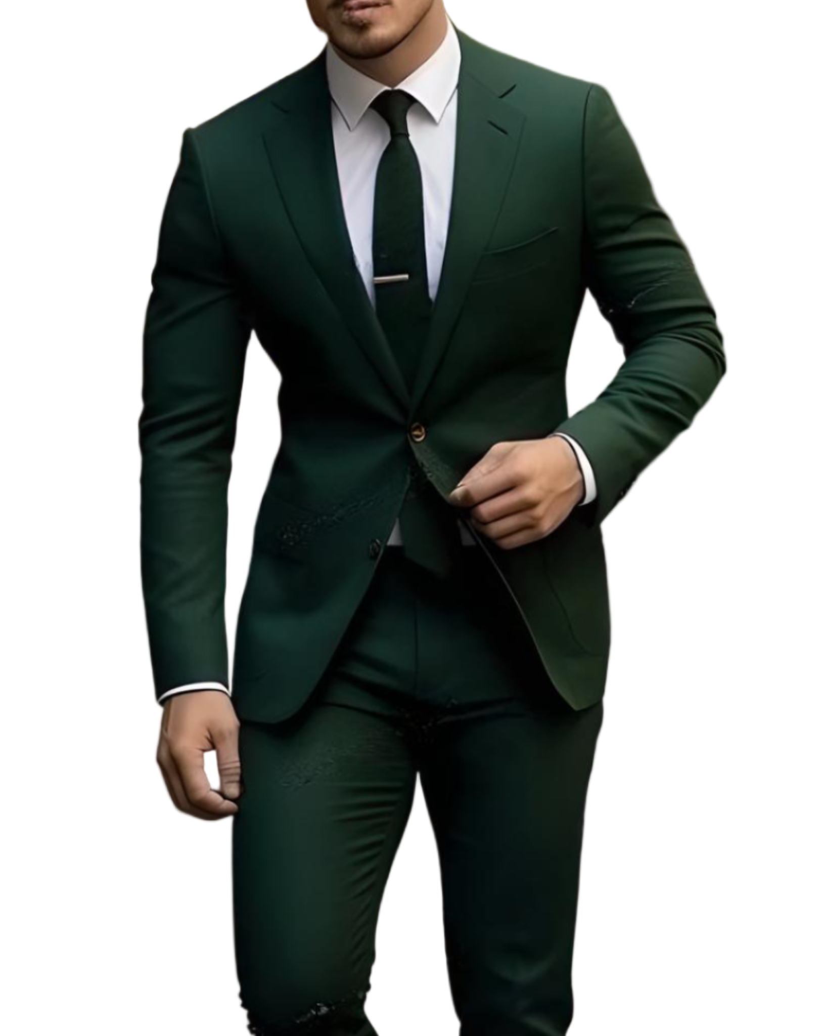 Herren 2-teiliger Einreiher-Anzug mit Jacke und Hose