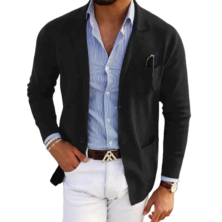 Herren Blazer Jacke – Smart-Casual Anzugjacke mit Reverskragen
