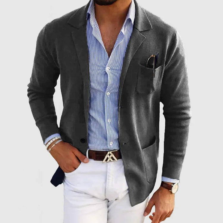 Herren Blazer Jacke – Smart-Casual Anzugjacke mit Reverskragen