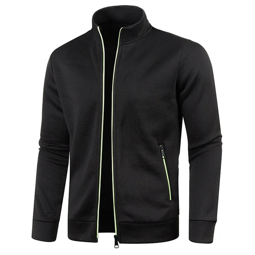 Herren Zip-Up Sportweste mit Kragen – Ärmellose Freizeit-Gilet