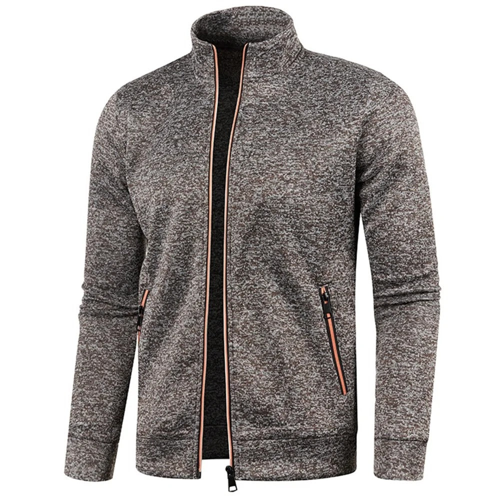 Herren Zip-Up Sportweste mit Kragen – Ärmellose Freizeit-Gilet