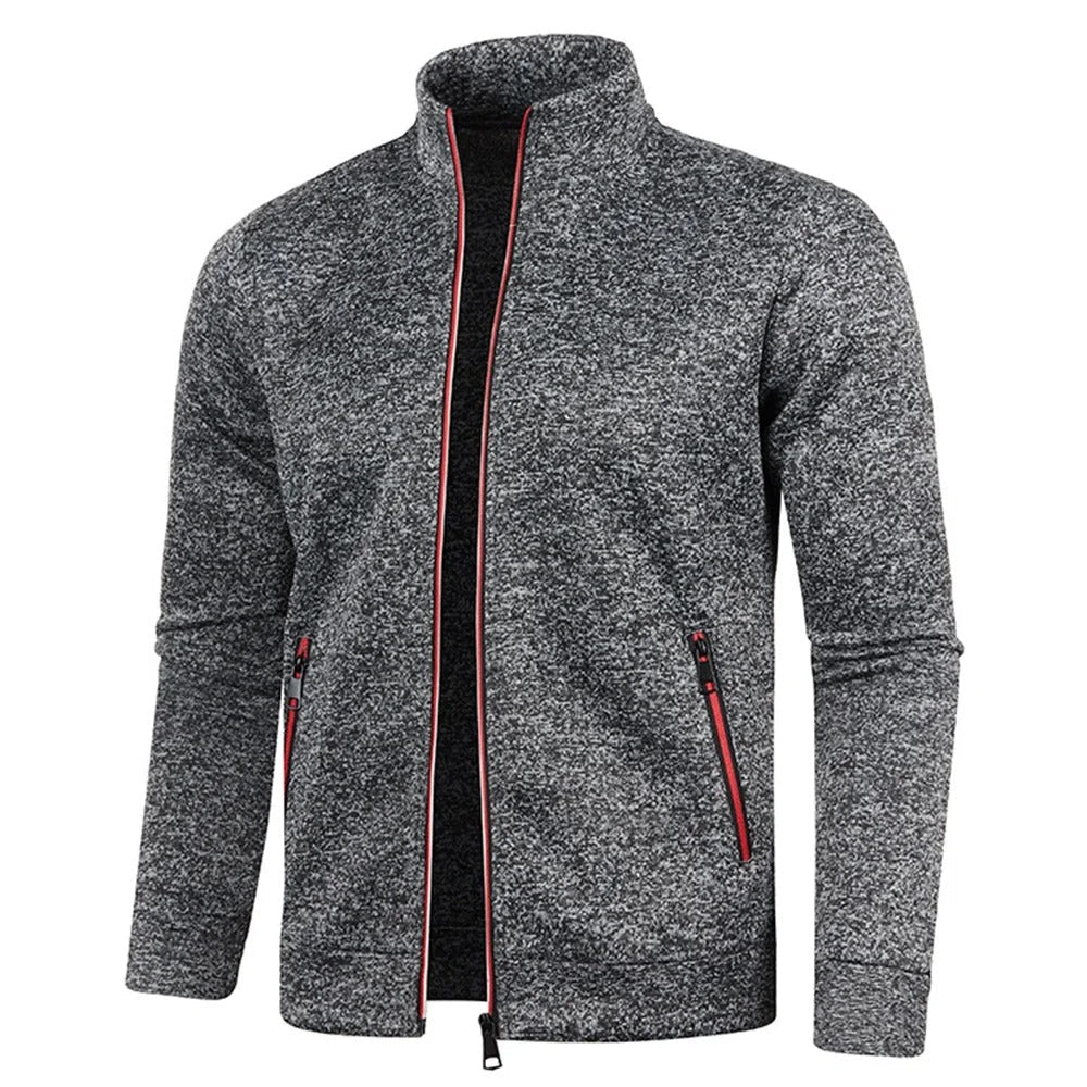 Herren Zip-Up Sportweste mit Kragen – Ärmellose Freizeit-Gilet
