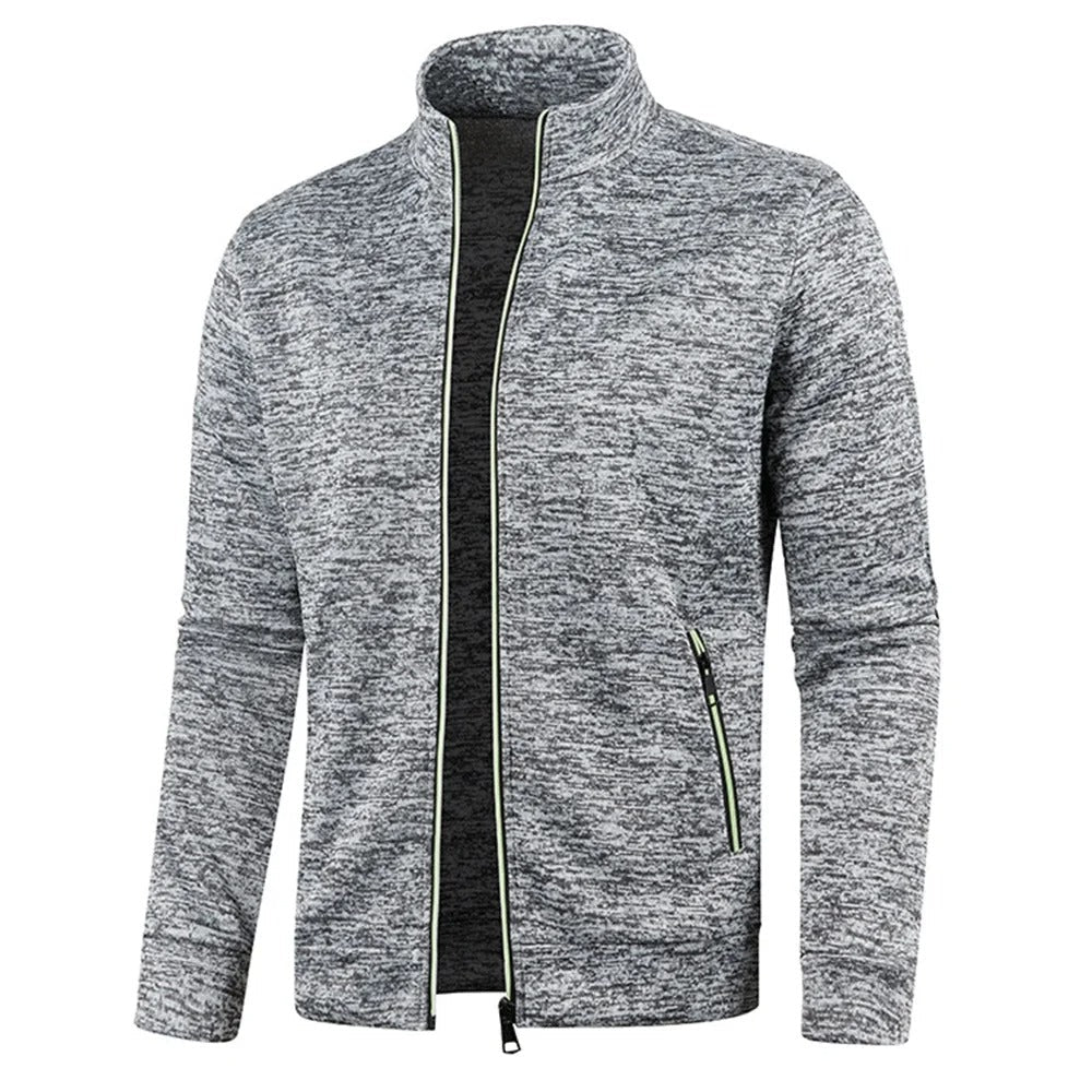 Herren Zip-Up Sportweste mit Kragen – Ärmellose Freizeit-Gilet