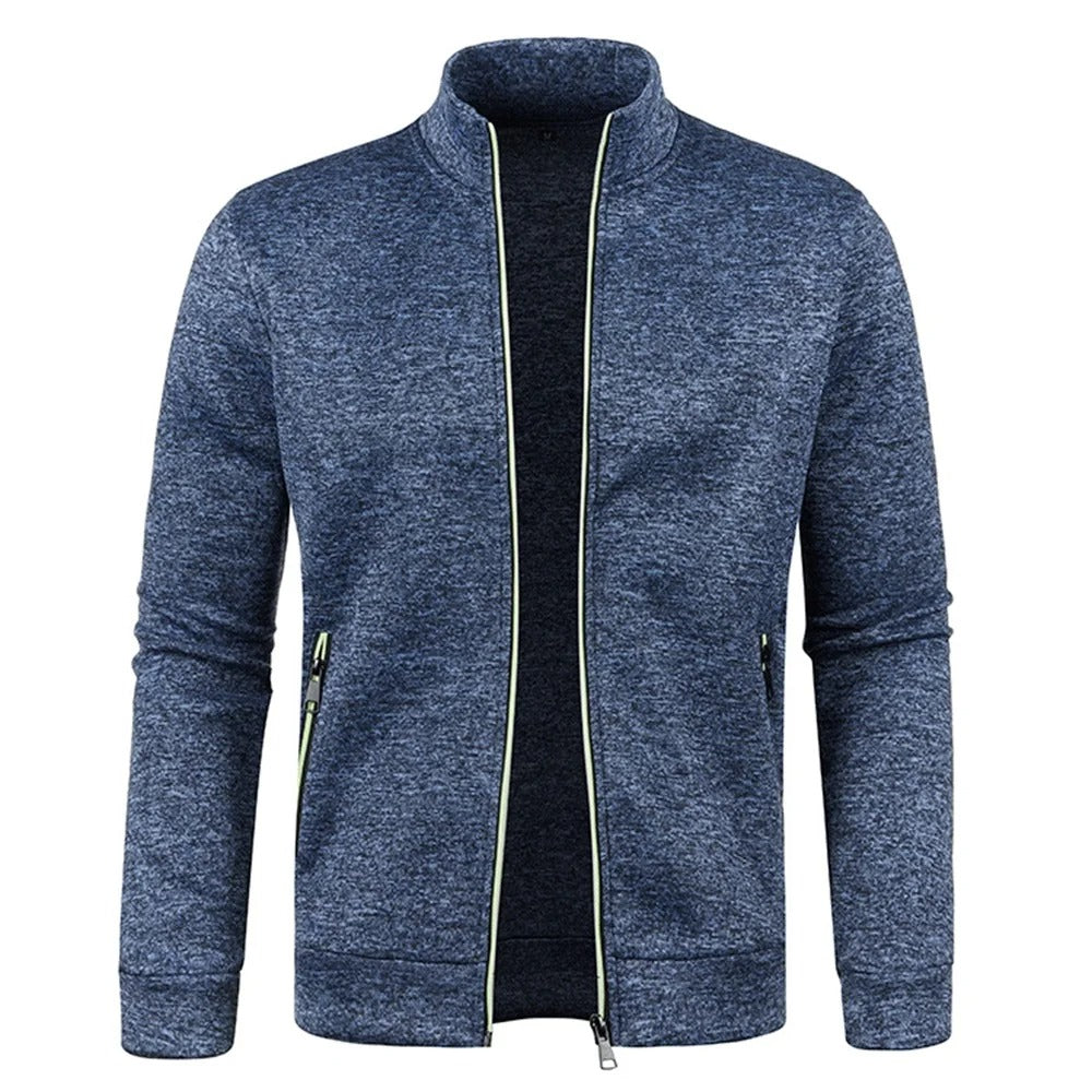 Herren Zip-Up Sportweste mit Kragen – Ärmellose Freizeit-Gilet