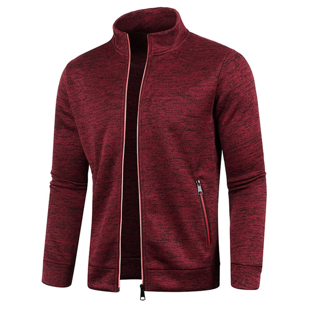 Herren Zip-Up Sportweste mit Kragen – Ärmellose Freizeit-Gilet